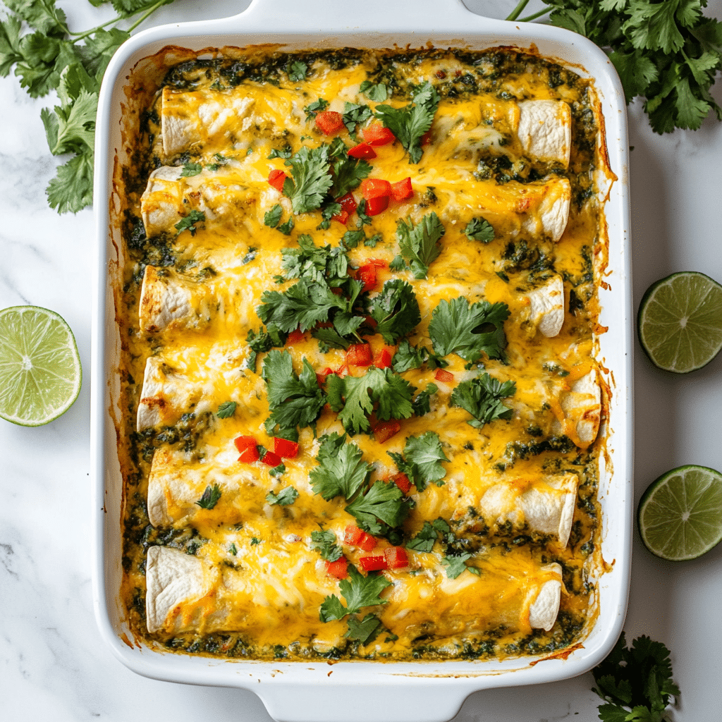 Green Chile Chicken Enchiladas