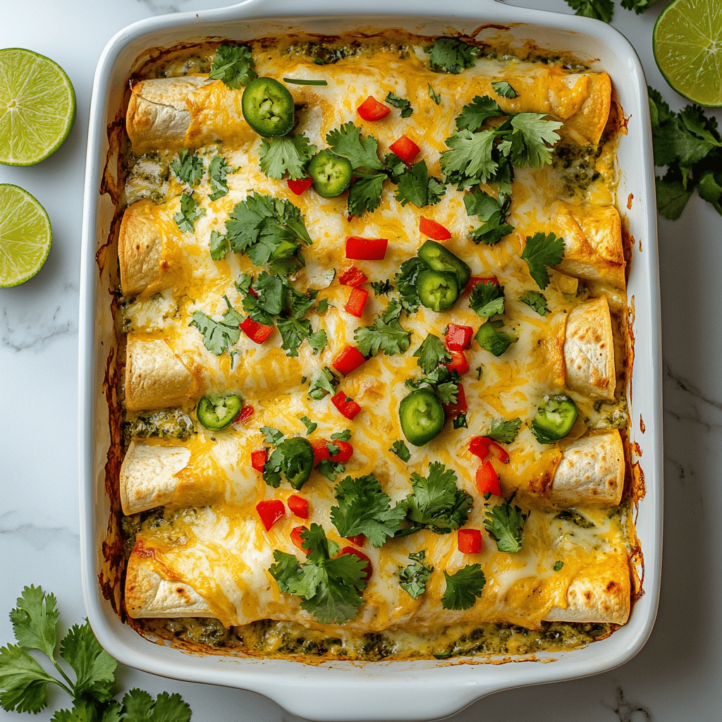 Green Chile Chicken Enchiladas