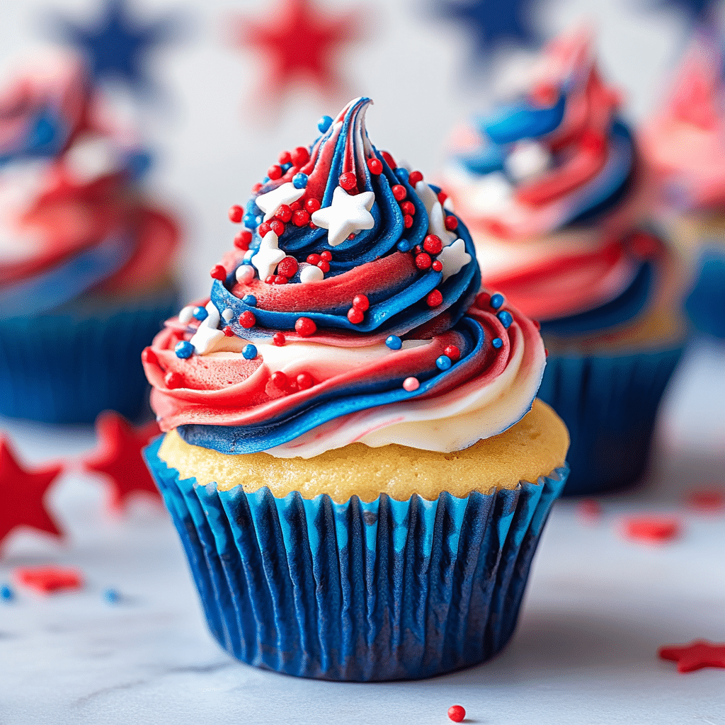 Red White And Blue Cupcakes