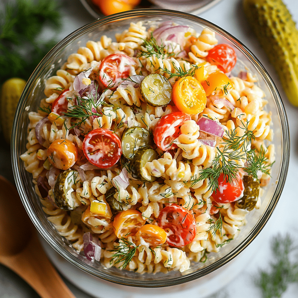 Dill Pickle Pasta Salad