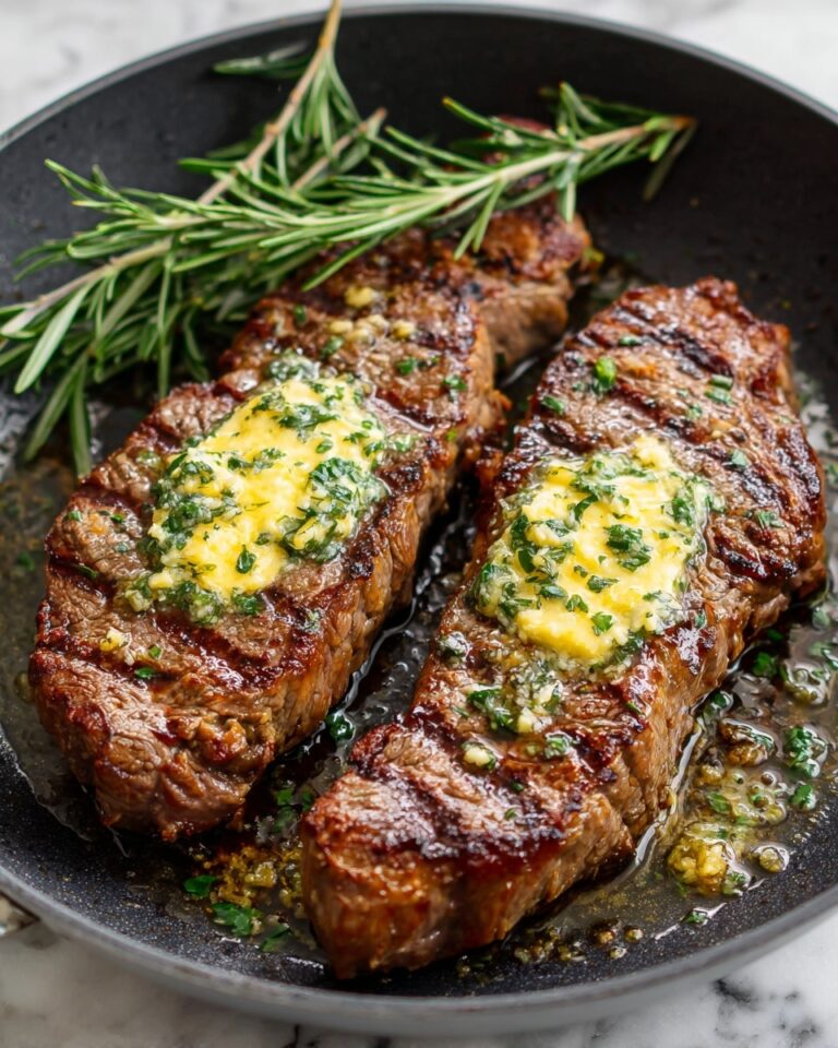 Air Fryer Ribeye Steak with Garlic Butter Recipe