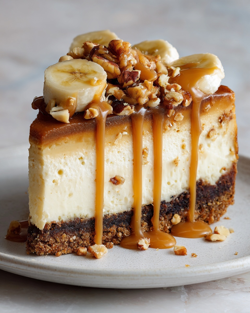 Banana Caramel Peanut Butter Cheesecake Recipe - Recipe Image