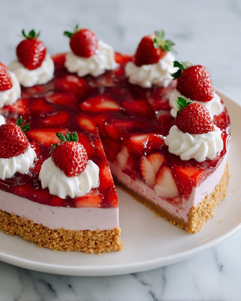 Strawberry Jello Pie Recipe - Recipe Image