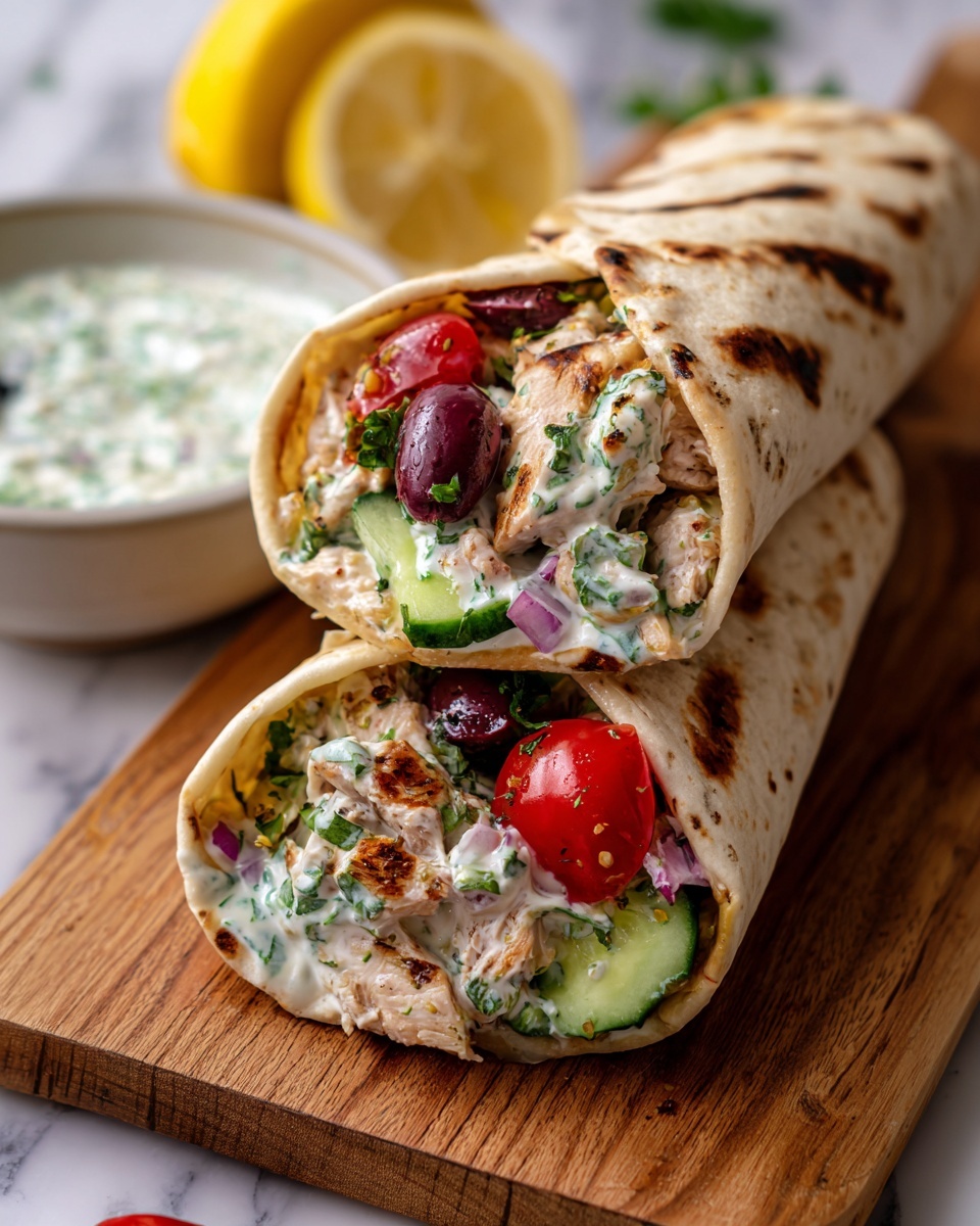 Mediterranean Chicken Wraps Recipe - Recipe Image