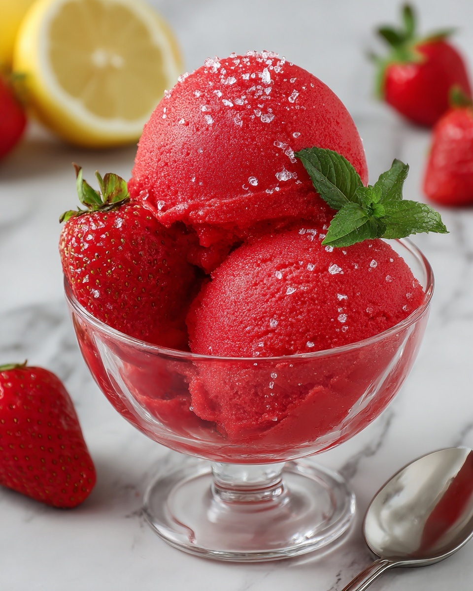 Strawberry Sorbet: The Ultimate Guide to Making It at Home Recipe - Recipe Image