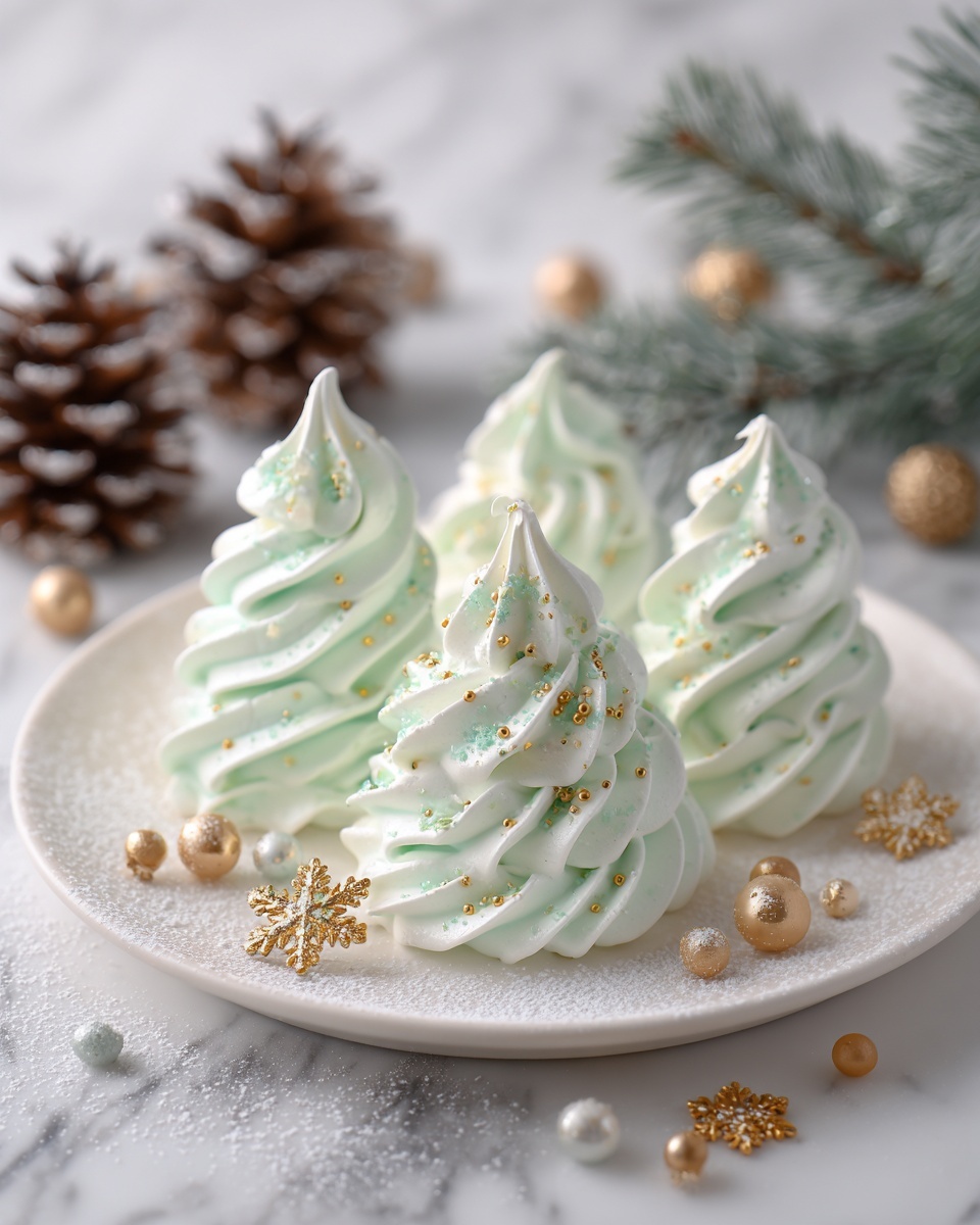 Christmas Meringue Cookies Recipe - Recipe Image