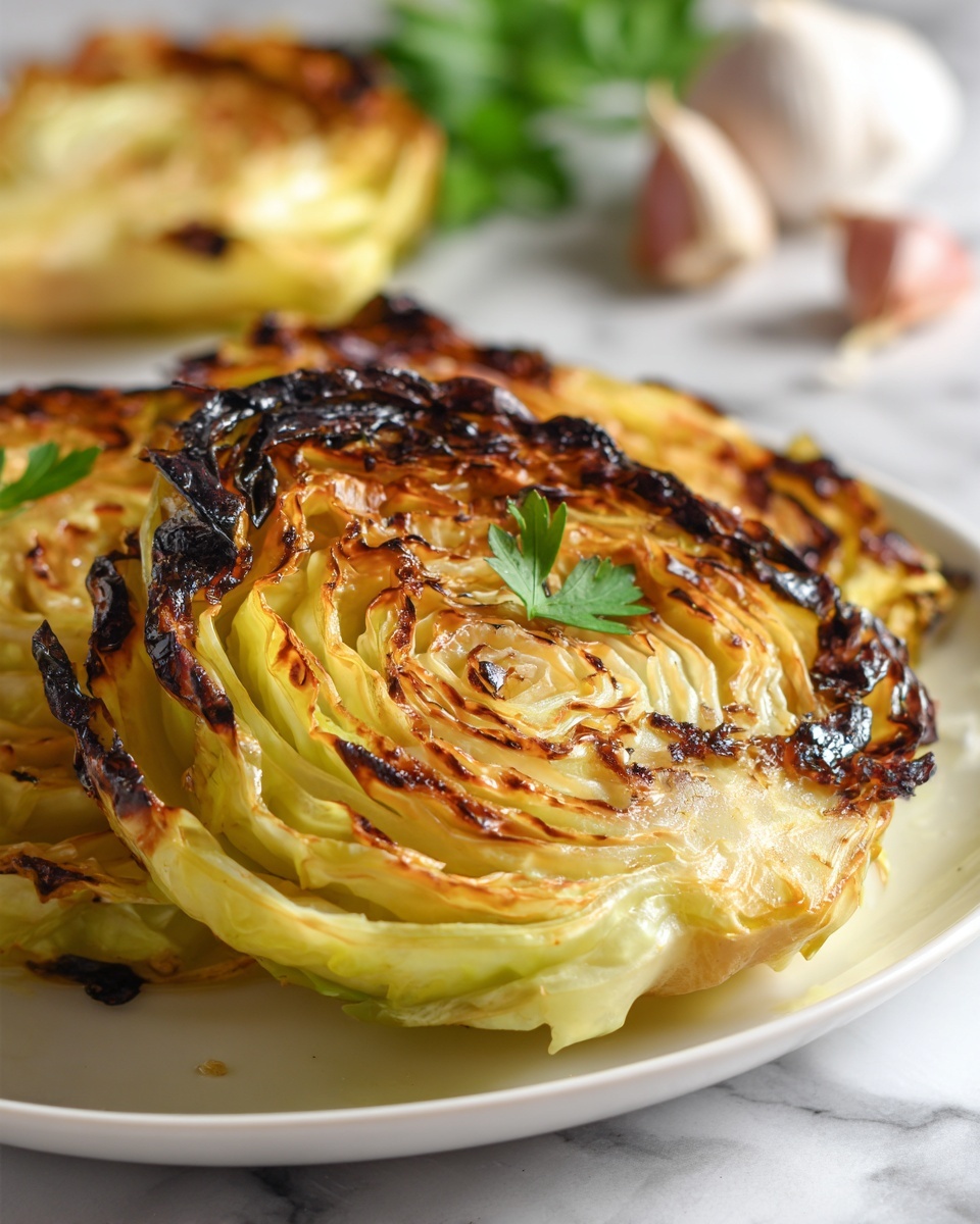 Easy Roasted Cabbage Steaks Recipe - Recipe Image