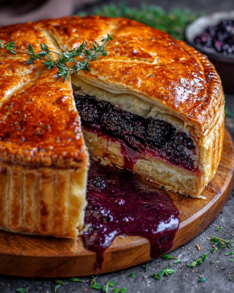 Blackberry Thyme Baked Brie En Croute Recipe