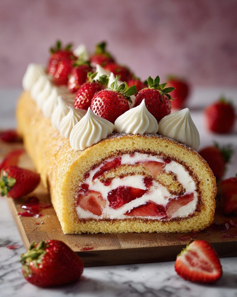 Strawberry Swiss Roll Cake Recipe