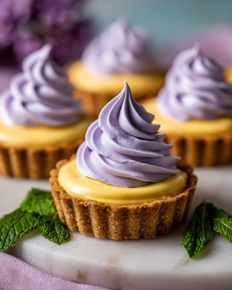 Mini Lemon Tart with Lilac Meringue Recipe