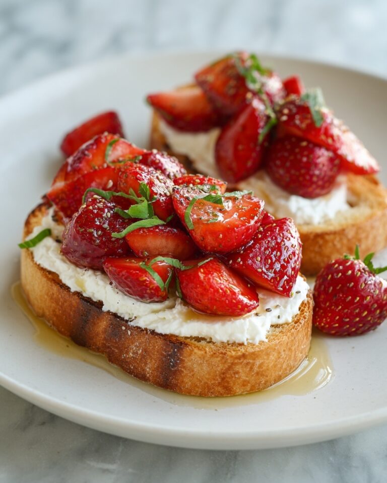 Roasted Strawberry Whipped Ricotta Toast Recipe