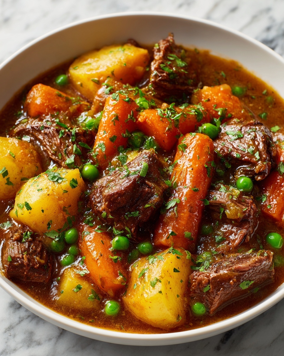 Hearty Beef Stew with Vegetables and Red Wine Recipe - Recipe Image