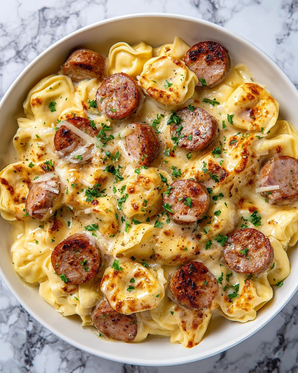 Crockpot Pierogi Casserole with Kielbasa Recipe - Recipe Image