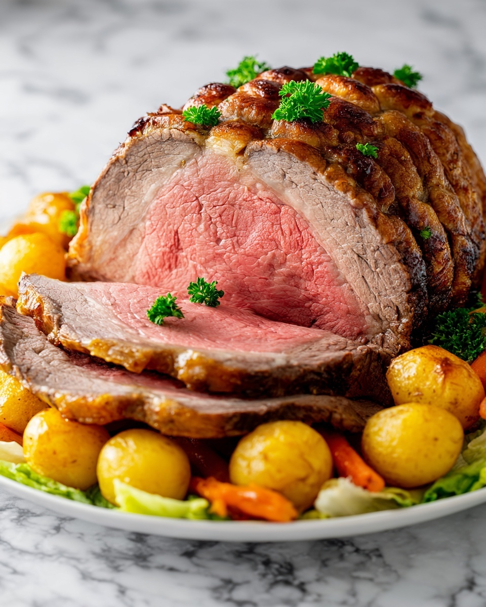 Classic Irish Corned Beef and Cabbage Recipe with Roast Potatoes and Horseradish Sauce Recipe - Recipe Image