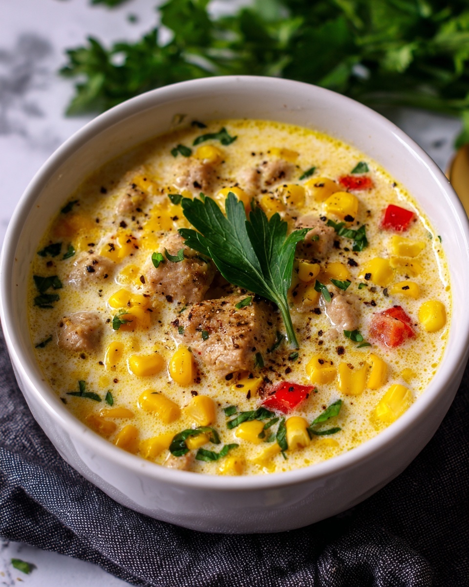 Easy Slow Cooker Chicken and Corn Soup Recipe - Recipe Image