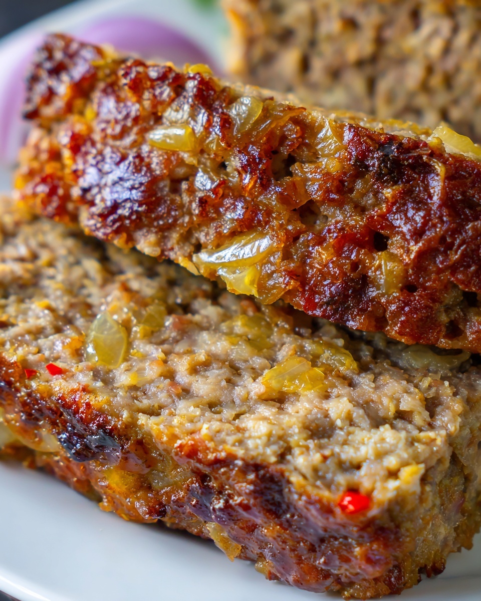 Stuffing Meatloaf with Tangy Glaze Recipe - Recipe Image