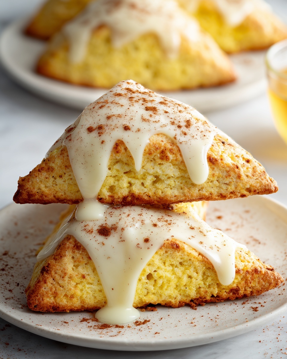 Pumpkin Scones with Spiced Glaze Recipe - Recipe Image