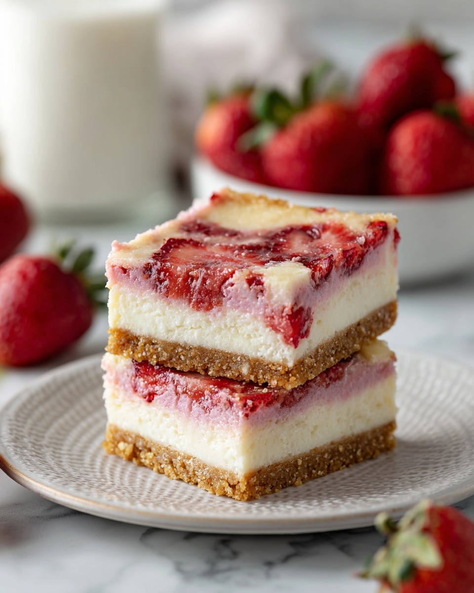 Strawberry Cheesecake Bars Recipe - Recipe Image