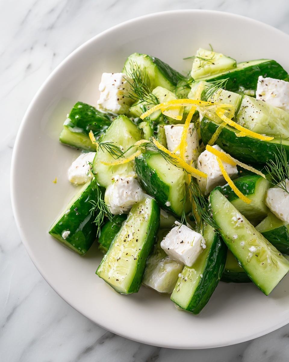 Cucumber Avocado Feta Salad Recipe - Recipe Image