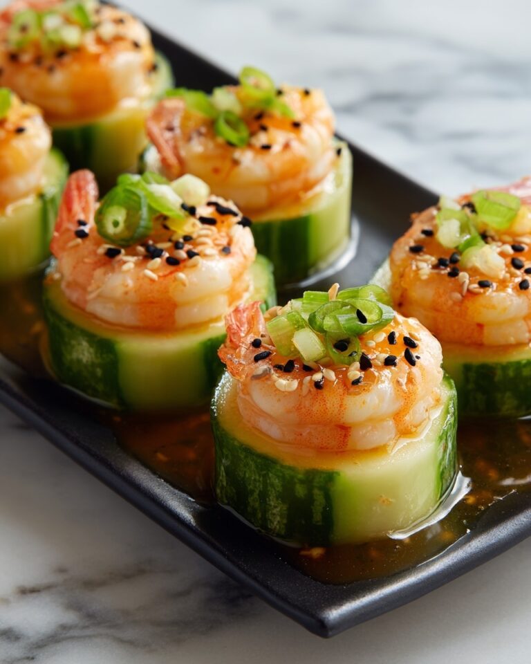 Spicy Shrimp Cucumber Sushi Boats Recipe
