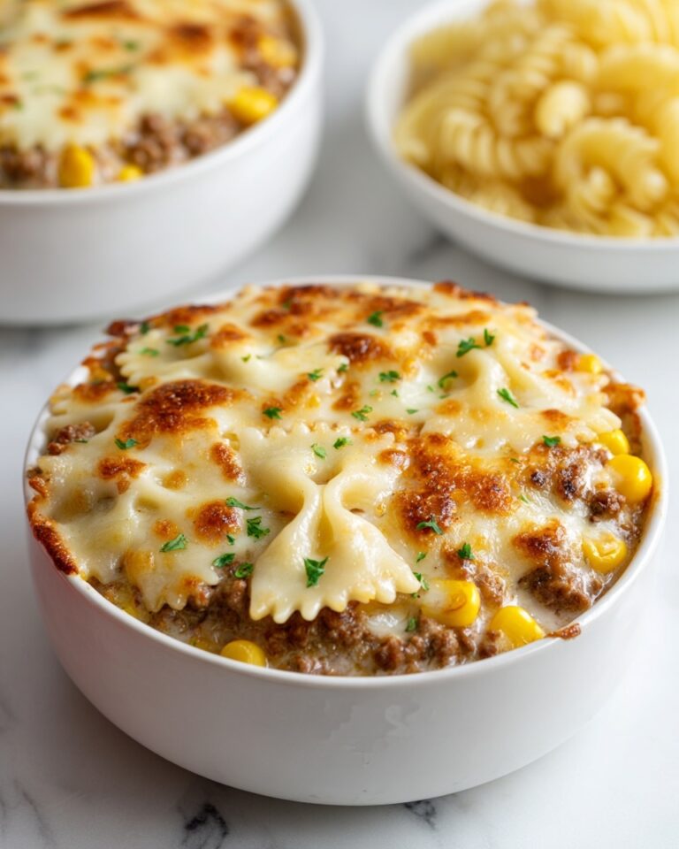 Garlic Butter Ranch Beef and Roasted Corn Bowtie Casserole Recipe