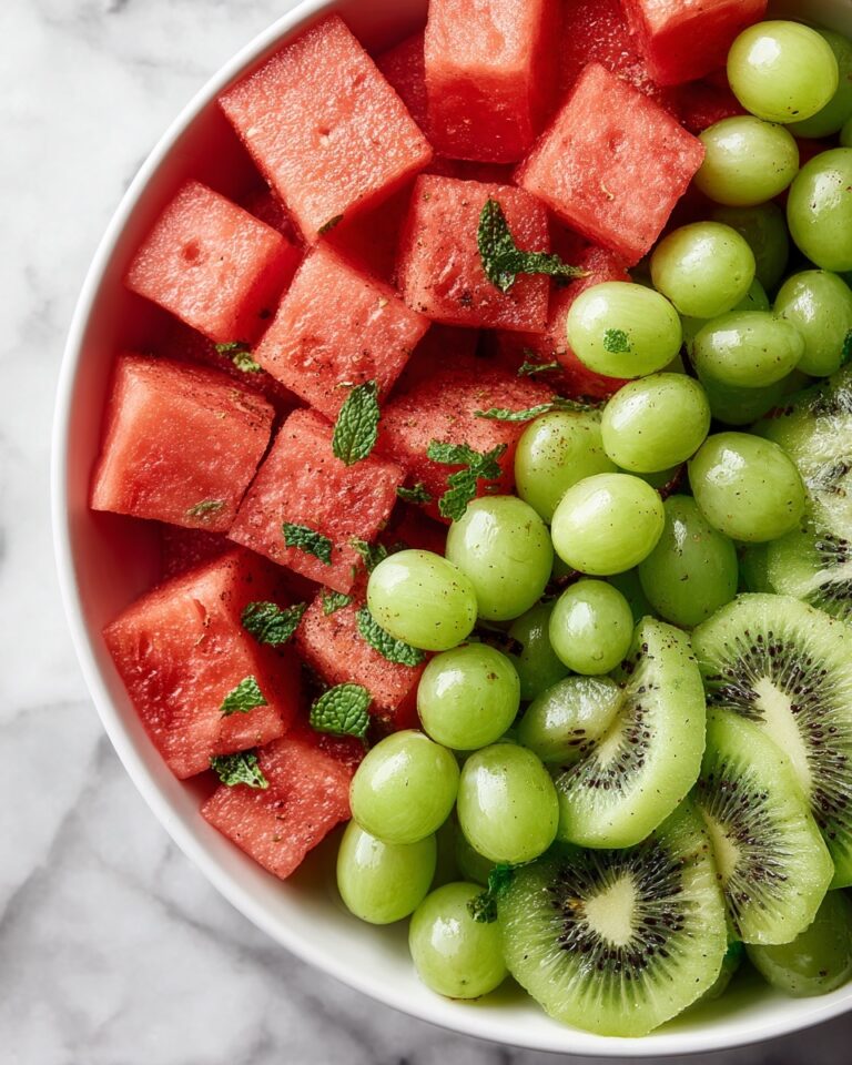 Watermelon Kiwi and Green Grape Salad Recipe