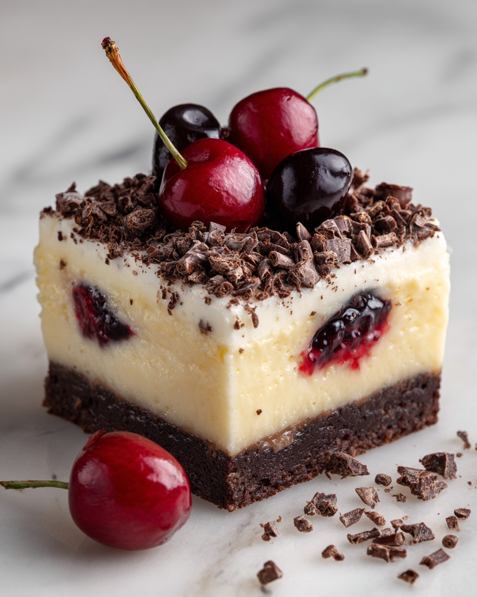 Chocolate Cherry Cheesecake Bars Recipe - Recipe Image