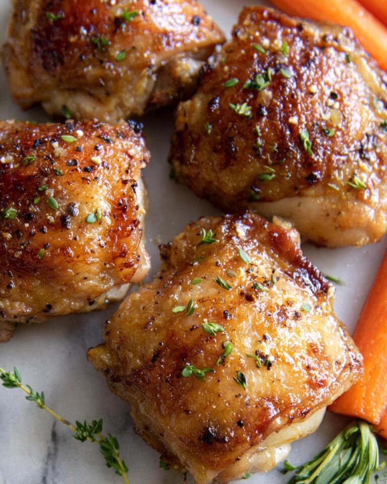 Crispy Brown Sugar Mustard Chicken Thighs Recipe