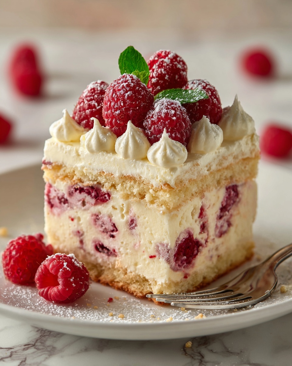 White Chocolate Raspberry Traybake Recipe - Recipe Image