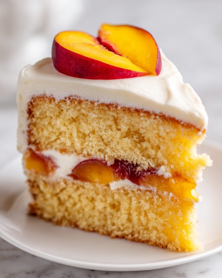 Peach Cake with Brown Sugar Frosting Recipe