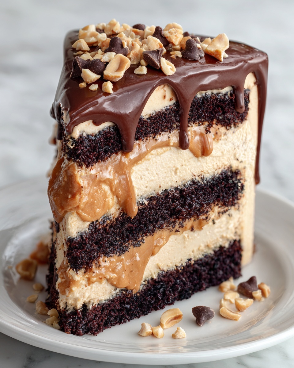 Chocolate Peanut Butter Ooey Gooey Cake Recipe - Recipe Image