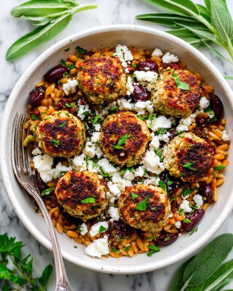 Greek Meatballs and Orzo Skillet Recipe