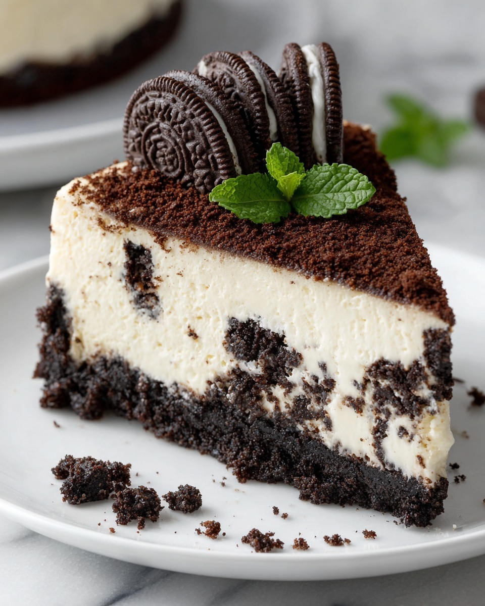 No-Bake Cookies and Cream Cheesecake Recipe - Recipe Image