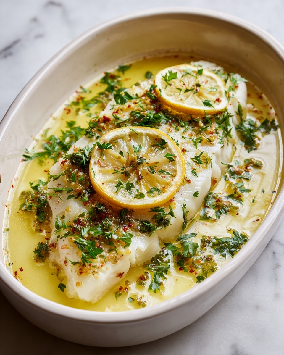 Baked Cod with Lemon and Garlic Recipe - Recipe Image