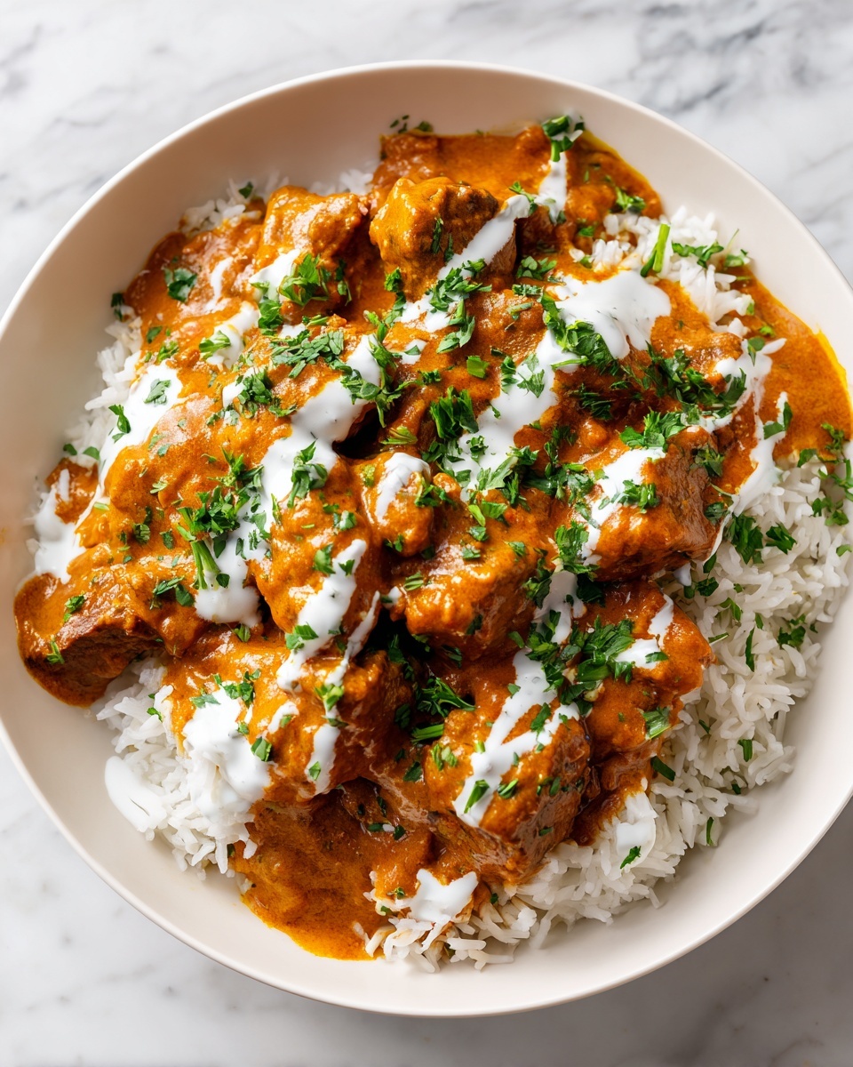 Easy Slow Cooker Butter Chicken & Rice Meal Recipe - Recipe Image