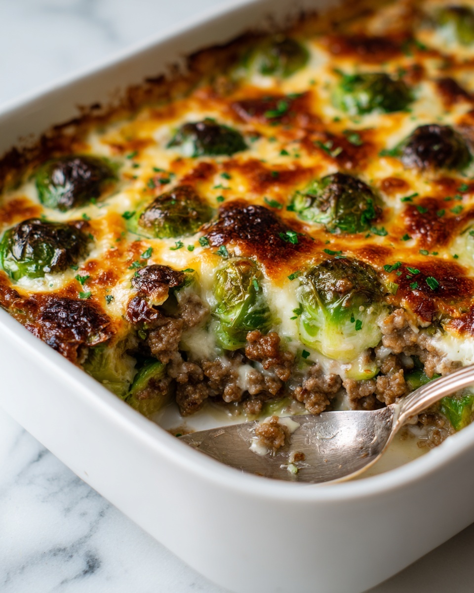 Sausage and Brussels Sprouts Casserole Recipe - Recipe Image