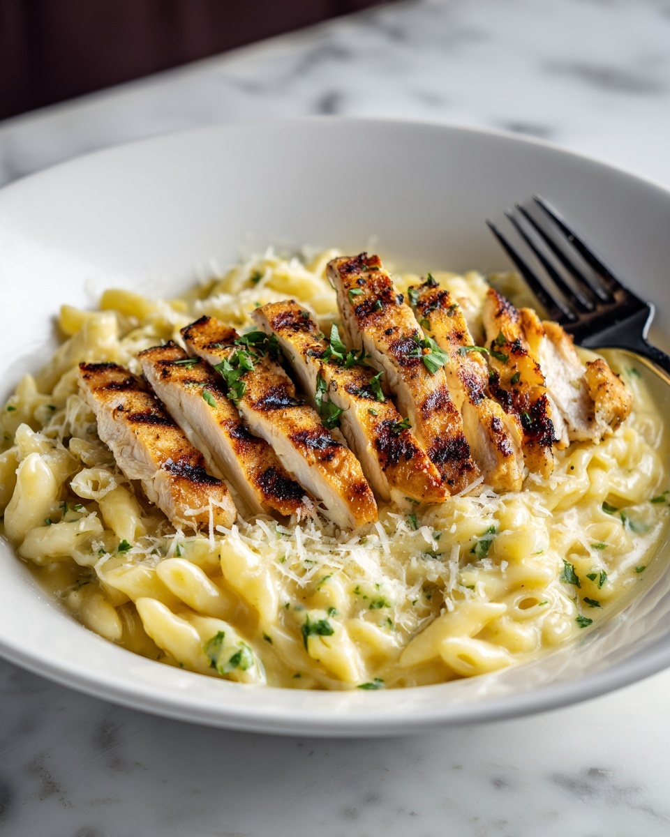 Garlic Parmesan Chicken and Pasta Recipe - Recipe Image