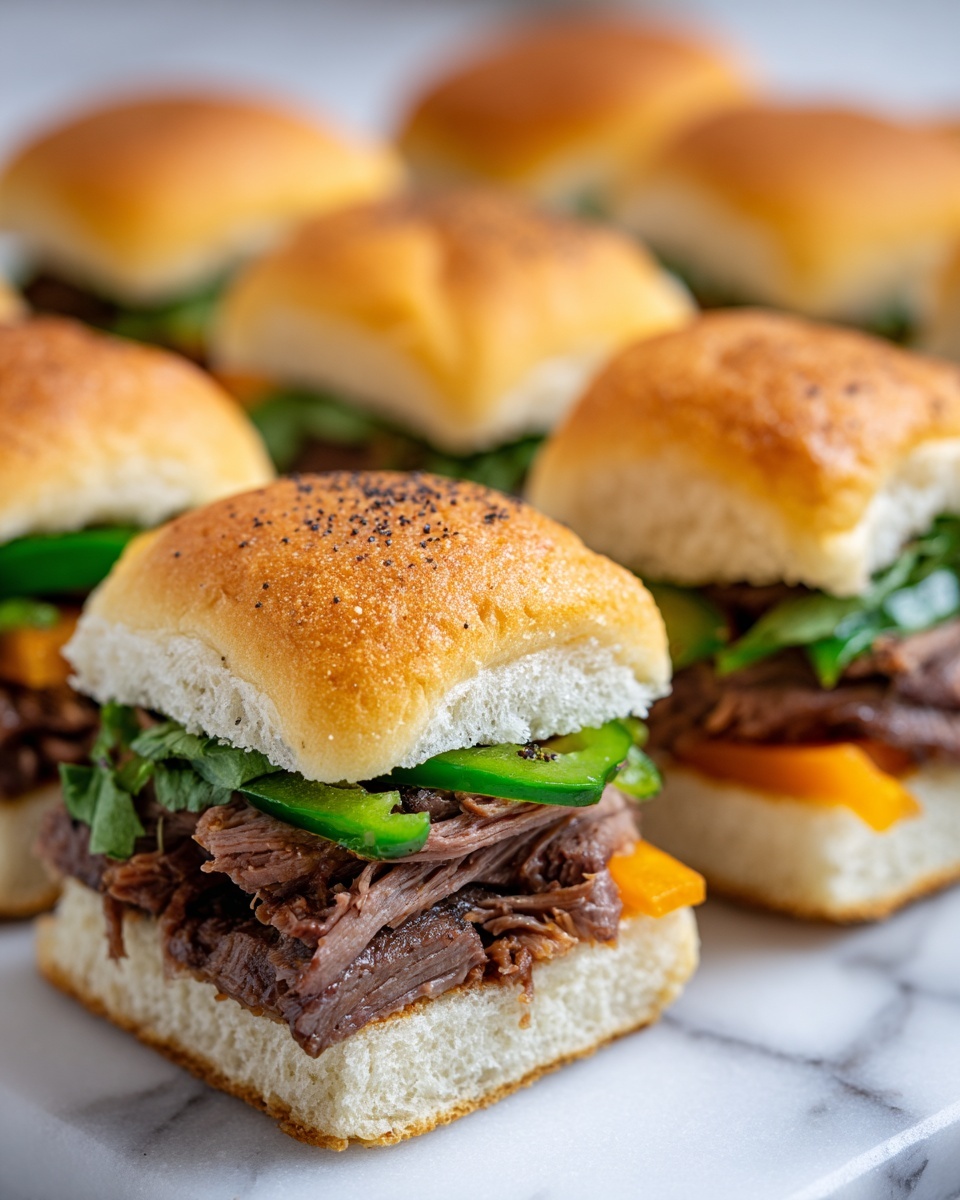 Chicken Philly Sliders Recipe - Recipe Image