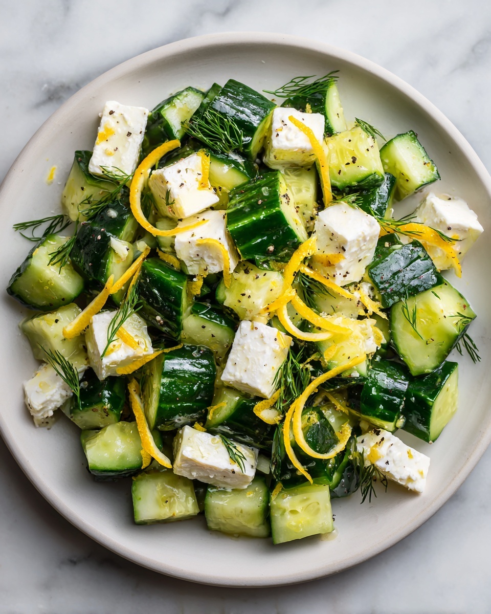 Cucumber Avocado Feta Salad Recipe - Recipe Image