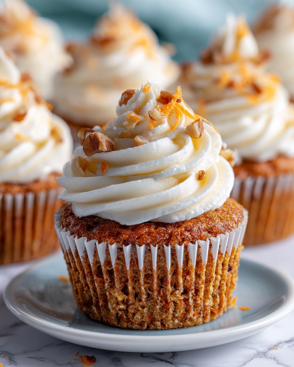 Carrot Cake Cupcakes with Cream Cheese Frosting Recipe - Recipe Image