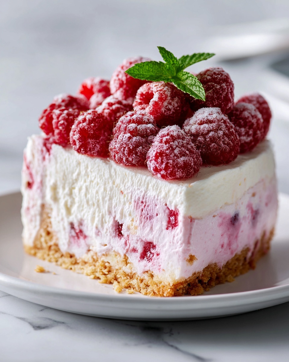 No-Bake Raspberry Cheesecake Recipe - Recipe Image