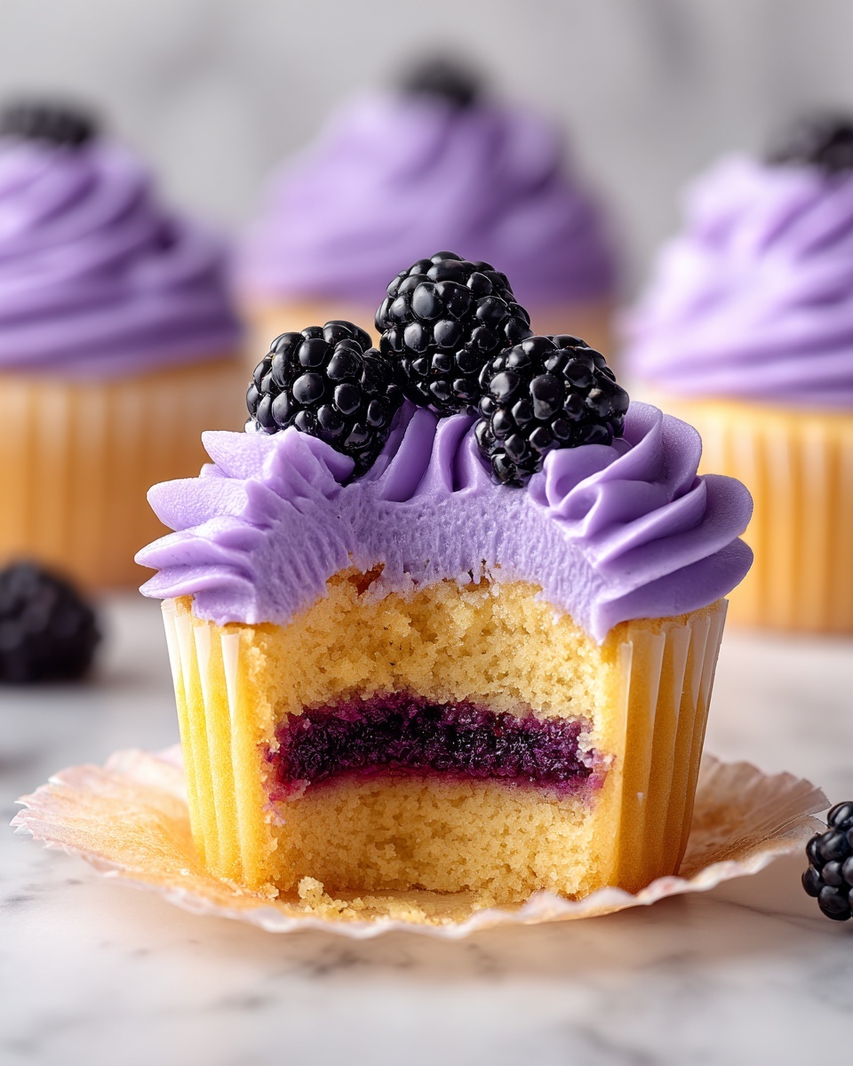 Blackberry Lime Cheesecake Cupcakes Recipe - Recipe Image