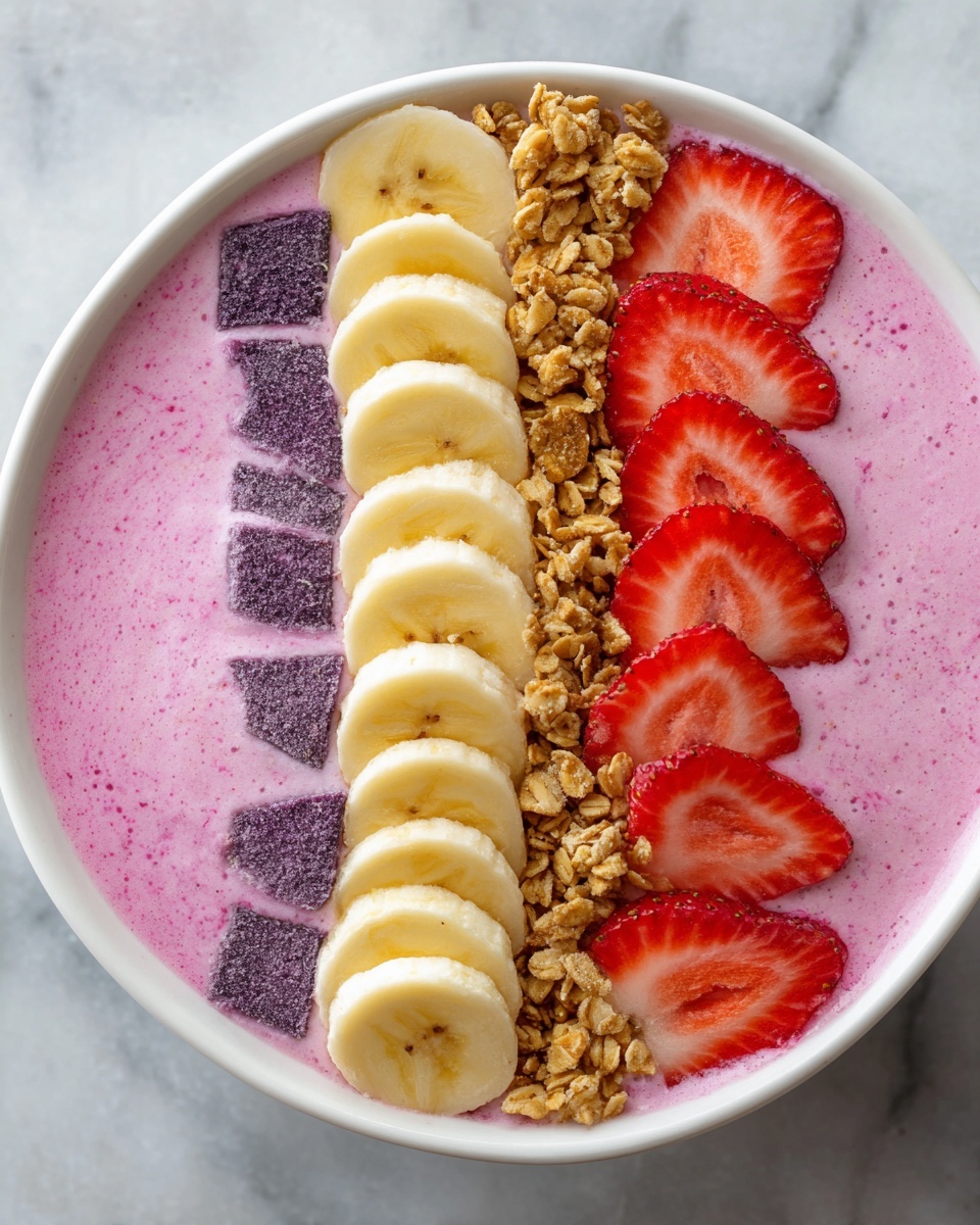 Strawberry Banana Smoothie Bowl Recipe - Recipe Image