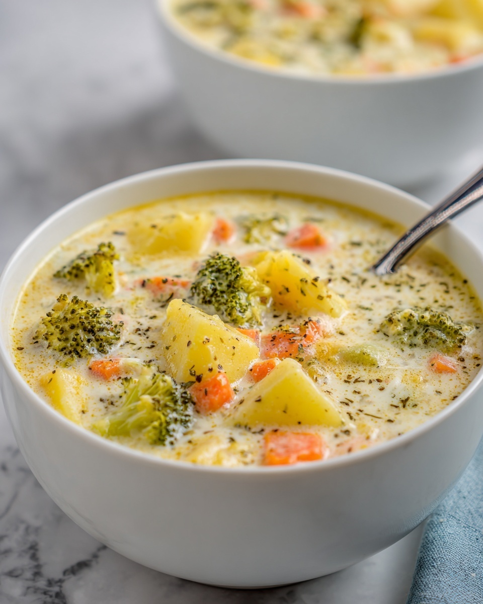 The Best Broccoli Potato Cheese Soup Recipe - Recipe Image