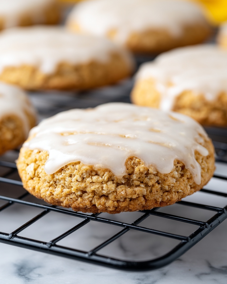 Iced Oatmeal Cookies Recipe - Recipe Image