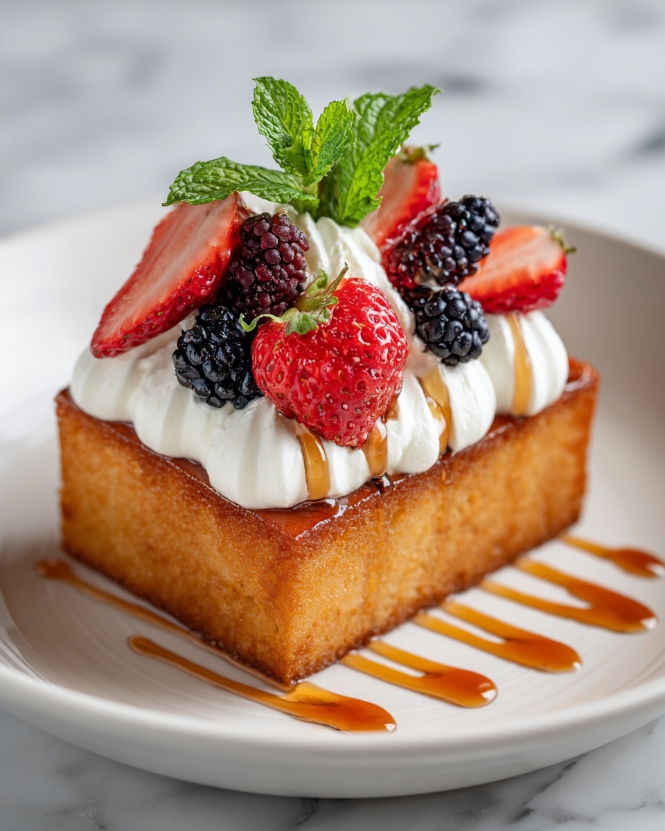 Shibuya Honey Toast with Ice Cream, Fresh Fruit, and Honey Drizzle Recipe - Recipe Image