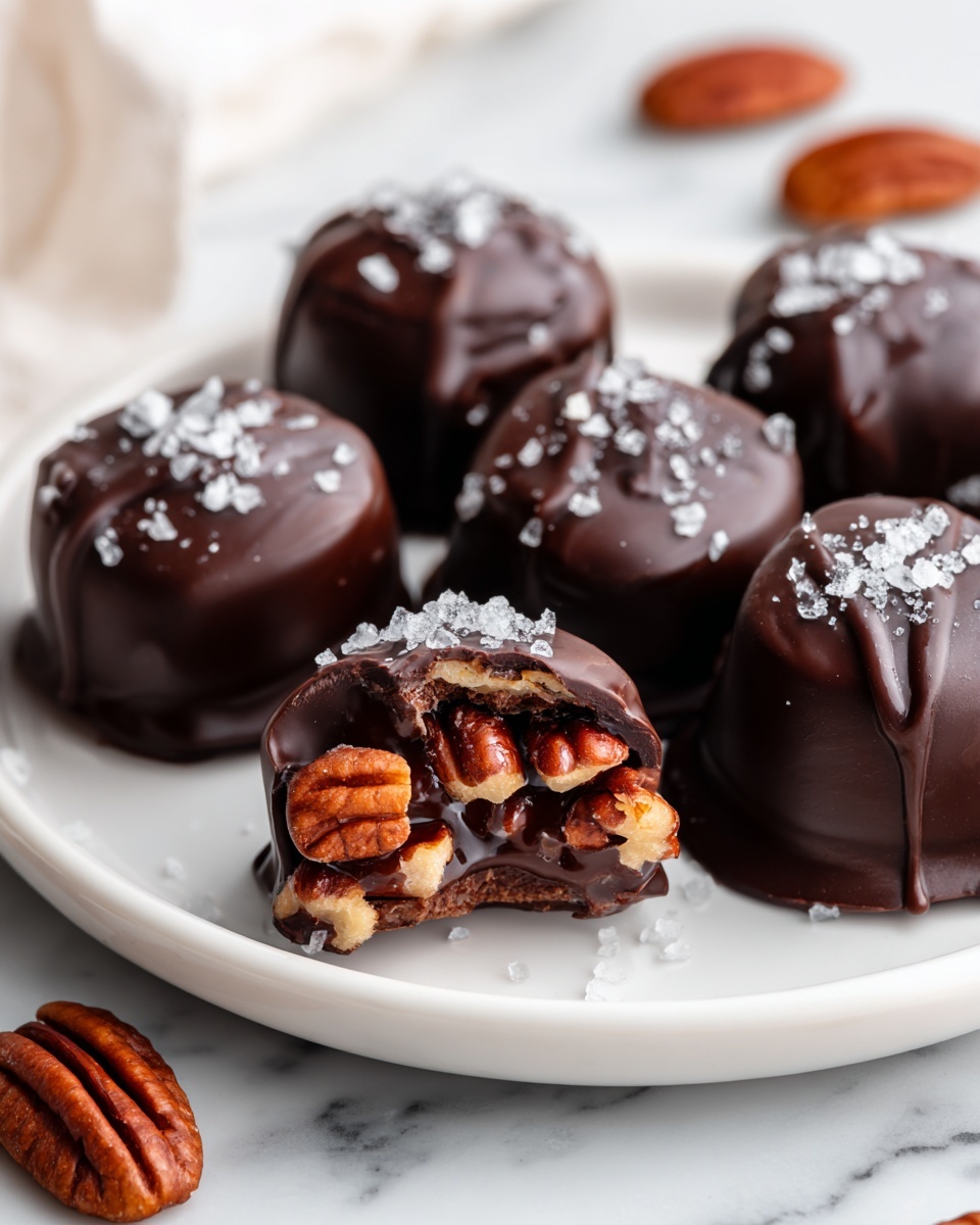 Homemade Chocolate Turtles Recipe - Recipe Image