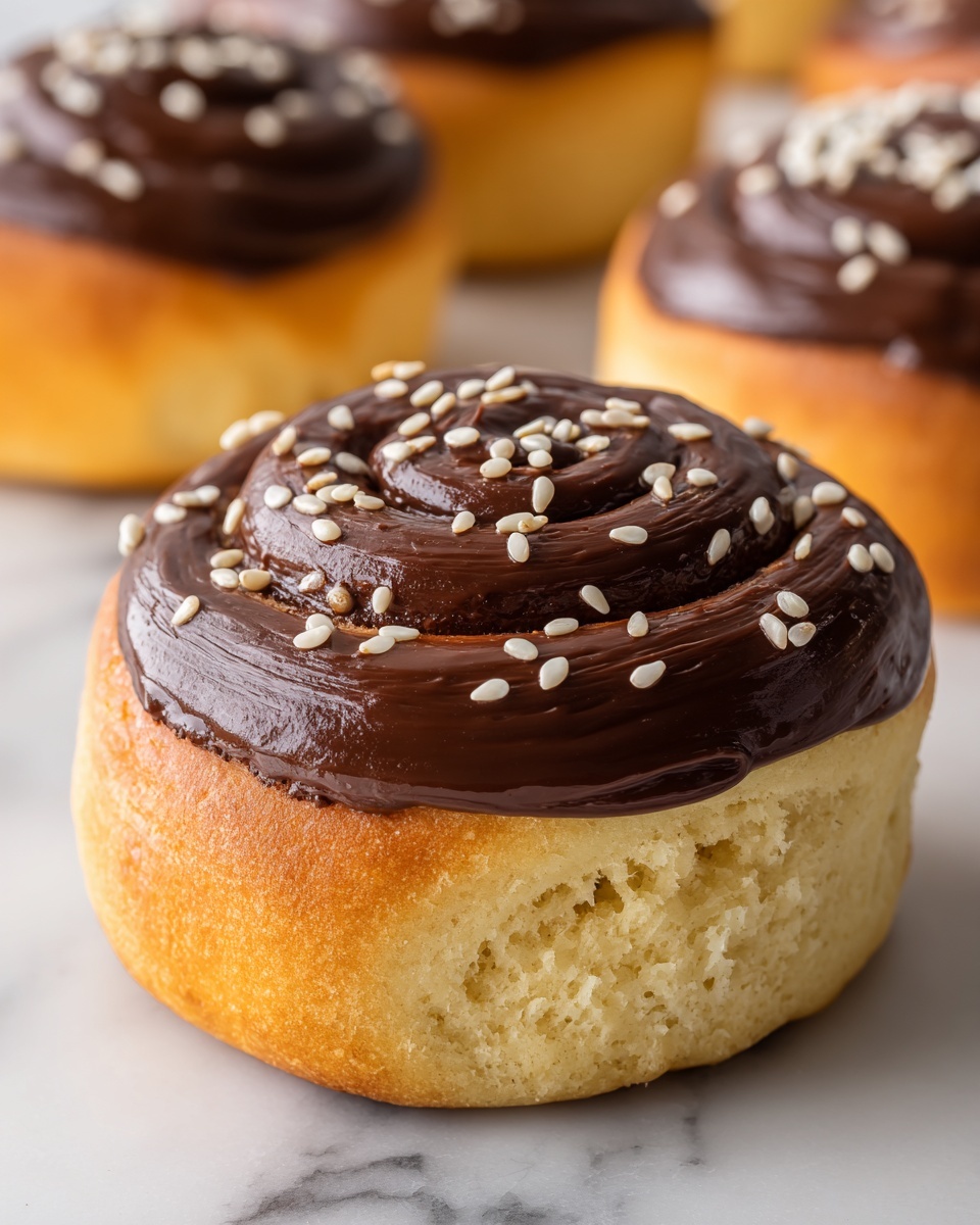 Nutella Halva Babka Buns Recipe - Recipe Image