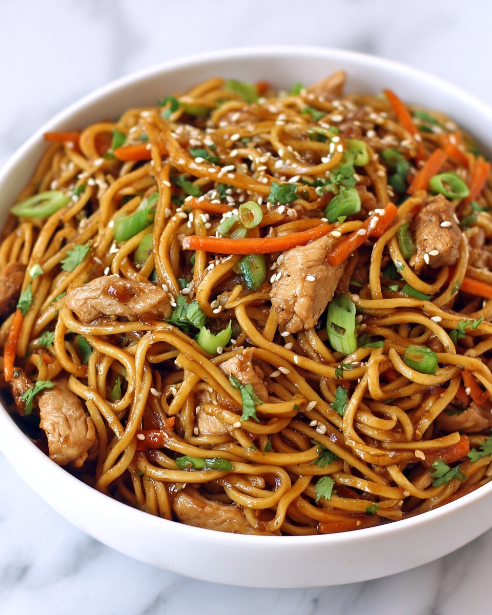 Garlic Chicken Lo Mein Recipe - Recipe Image