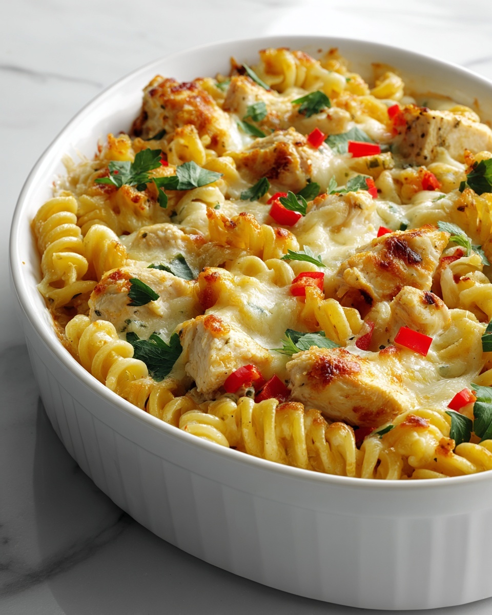 Cajun Cream Cheese Chicken Pasta Bake Recipe - Recipe Image